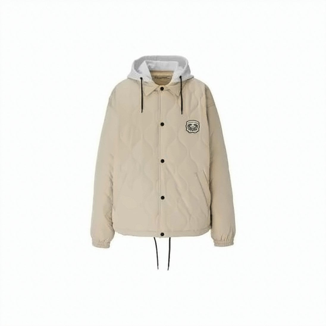 Polo Ralph Lauren Quilted Beige Jacket With Light Grey Hood