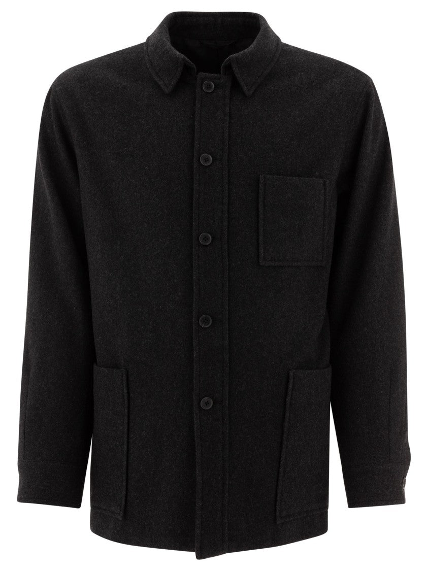 Kaptain Sunshine Cashmere Coat With Button-Up Front