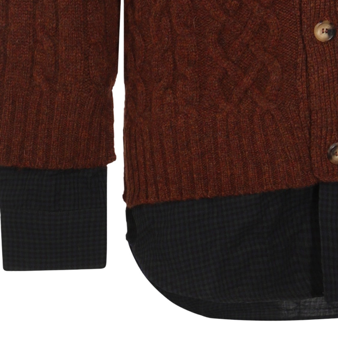 Moschino Cable-Knit Cardigan Sweater With Classic Collar
