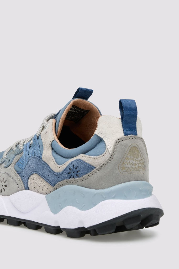 Flower Mountain Layered Blue And Grey Suede Sneakers