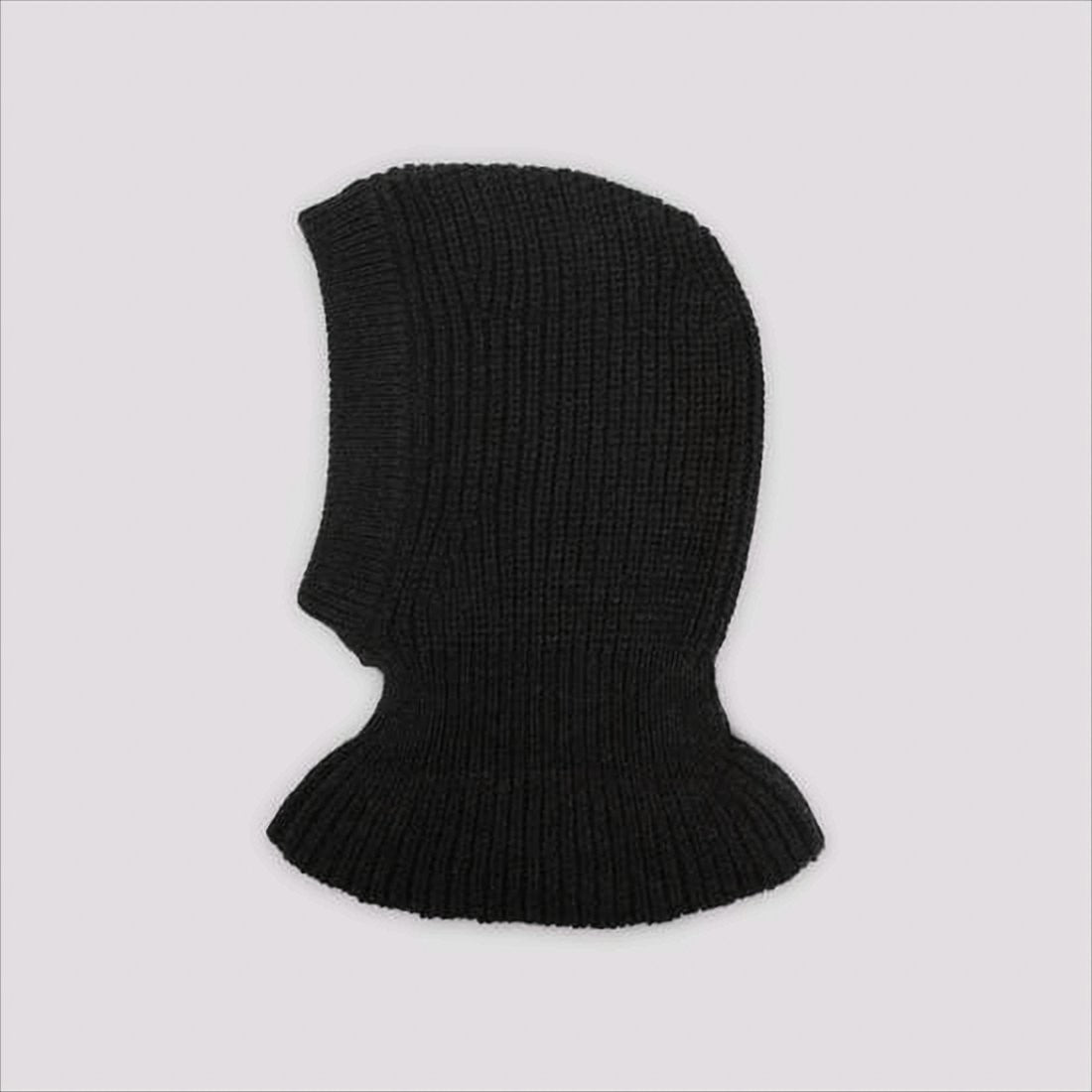 Lemaire Ribbed Balaclava Hood In Brown