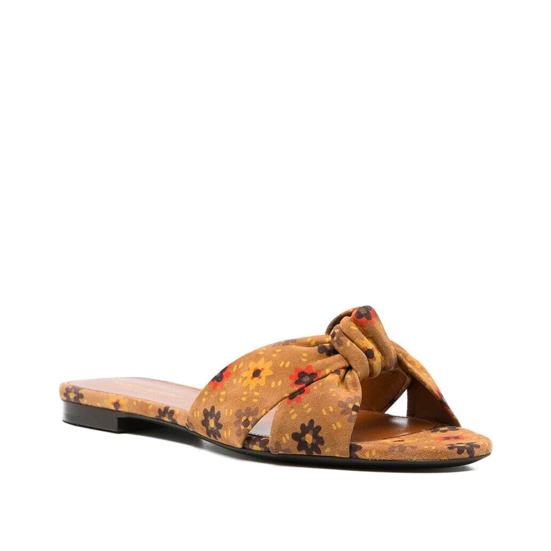 Saint Laurent Saint Laurent Bianca Knotted Suede Slides