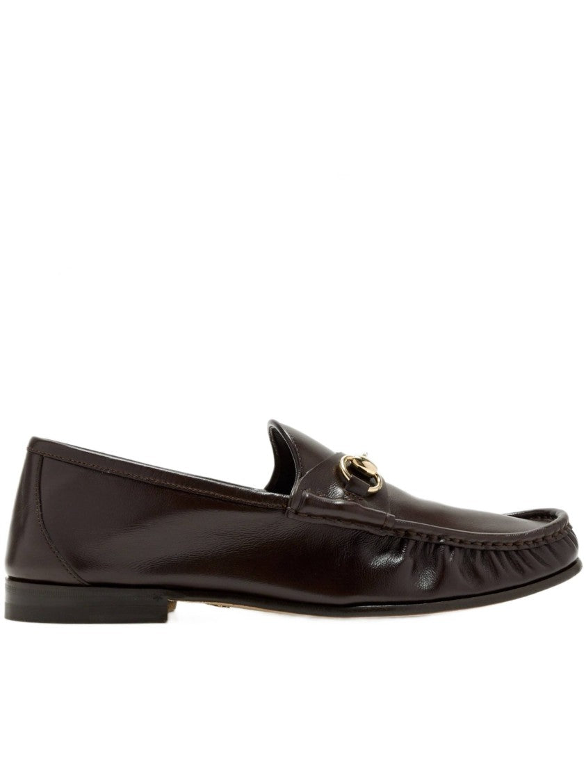 Gucci Polished Leather Loafers With Gold-Tone Horsebit Detail