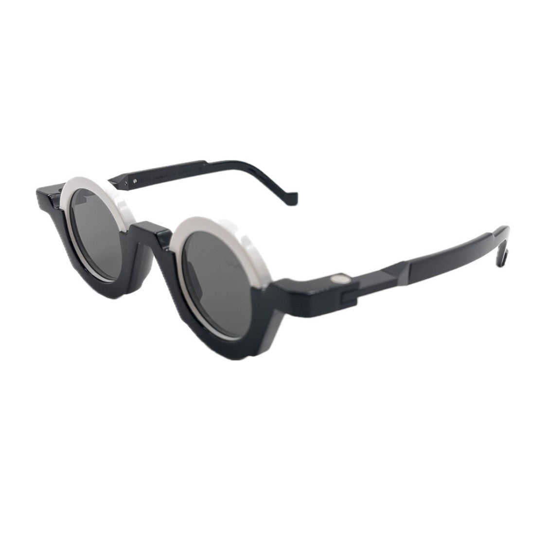 Vava Black Wl0080 White Label Bio-Acetate Round Sunglasses