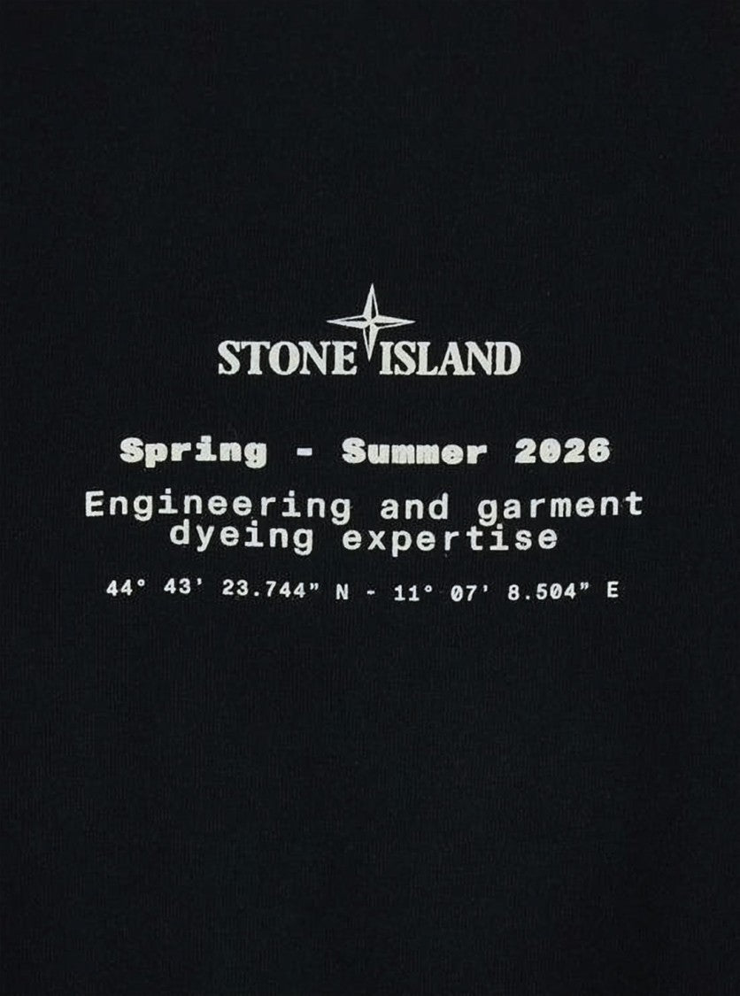Stone Island Relaxed Fit Black Cotton T-Shirt