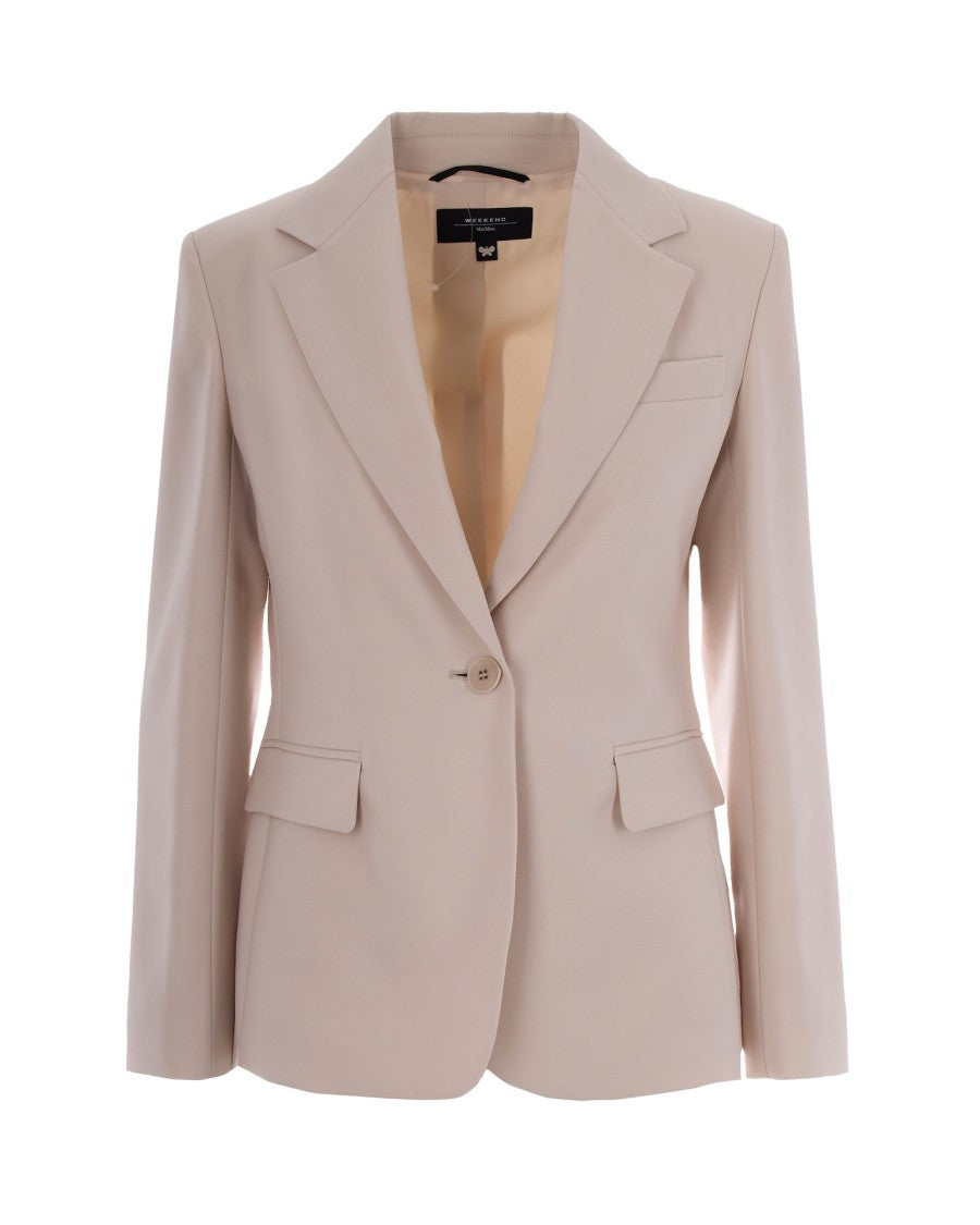 Max Mara Beige Single-Breasted Blazer