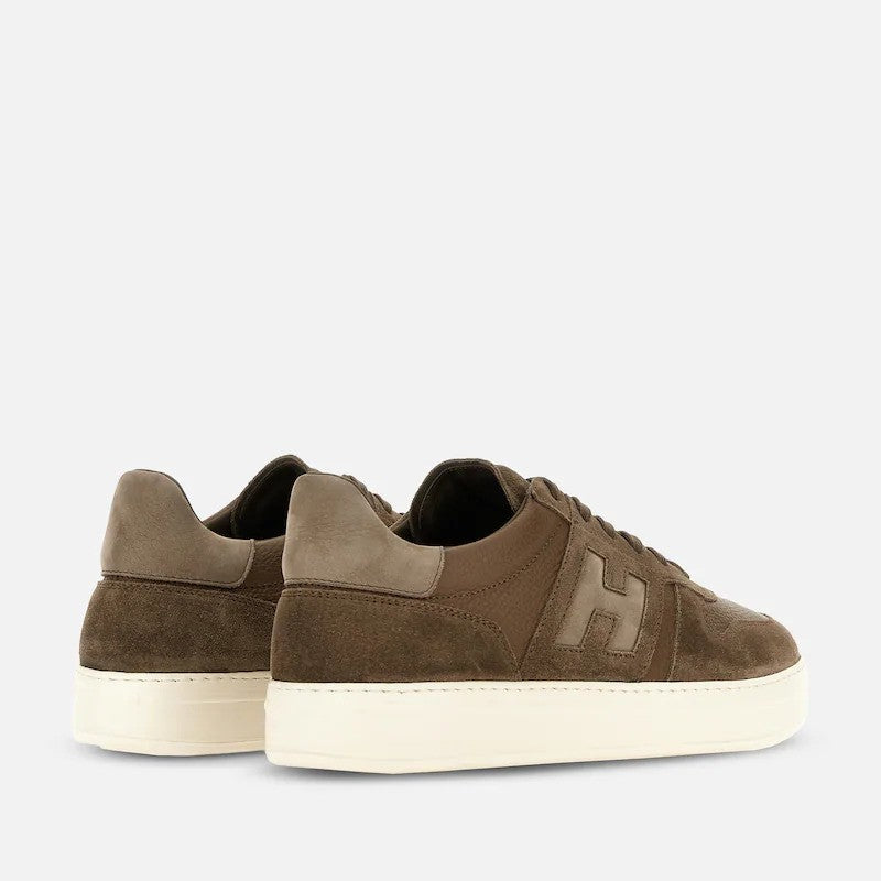 Hogan Light Brown Calfskin Low-Top Sneakers
