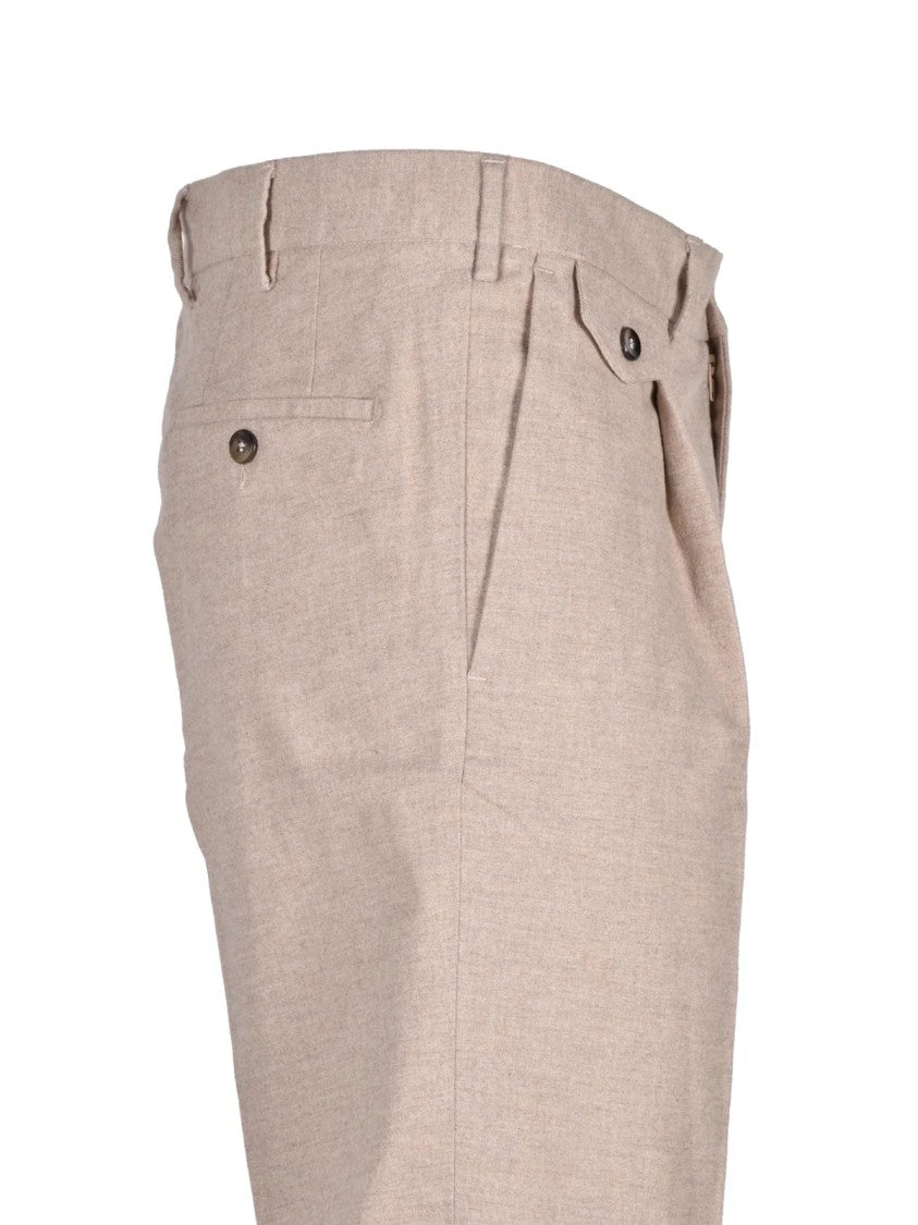 L.B.M. 1911 Beige Stretch Cotton-Blend Chino Pants