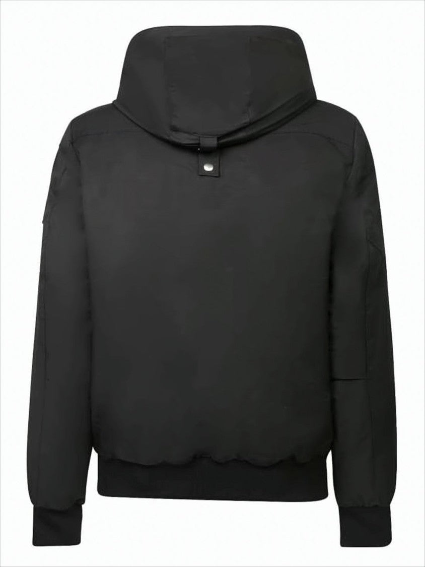 Moose Knuckles Black Padded Jacket With High Collar