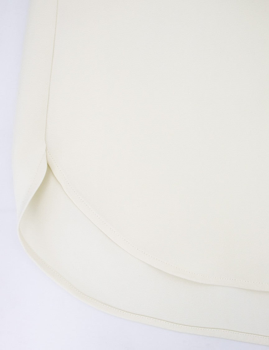 Kiton Cream Silk T-Shirt With Tailored Fit