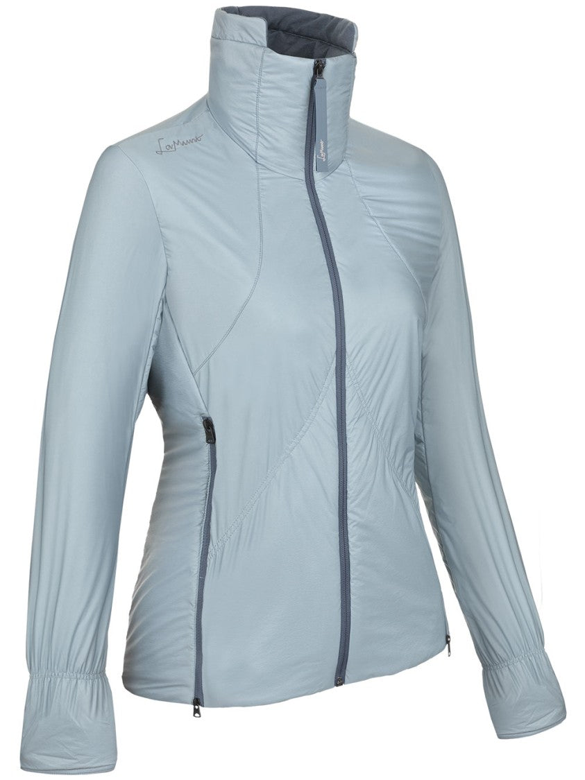 Lamunt Blue Samuela Cashmere High-Collar Fitted Jacket