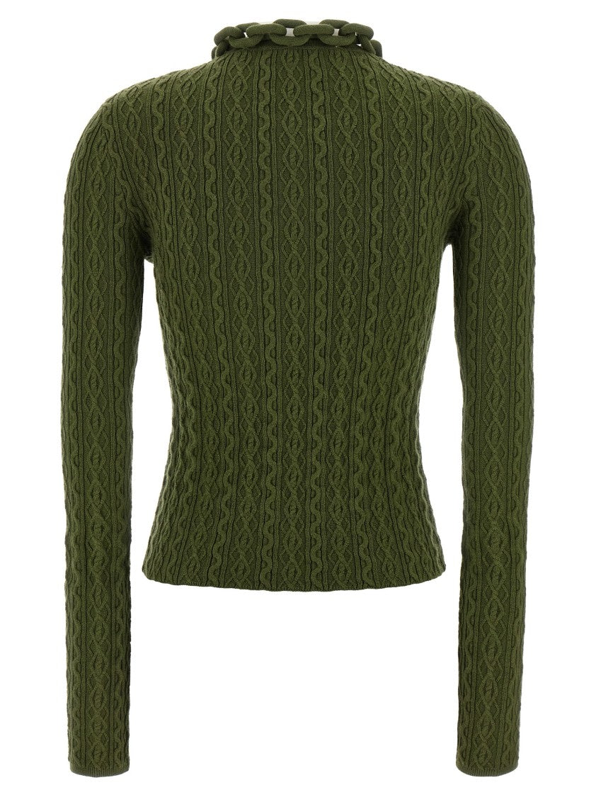 Paco Rabanne Ribbed Wool-Cashmere Blend Sweater
