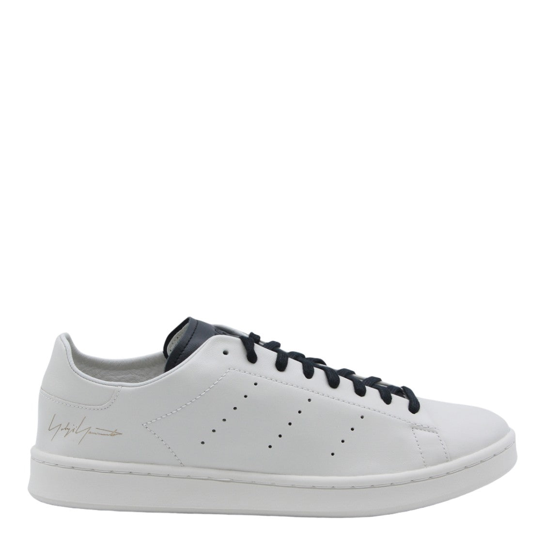 Y-3 Low-Top Leather Sneakers With Perforated Detailing
