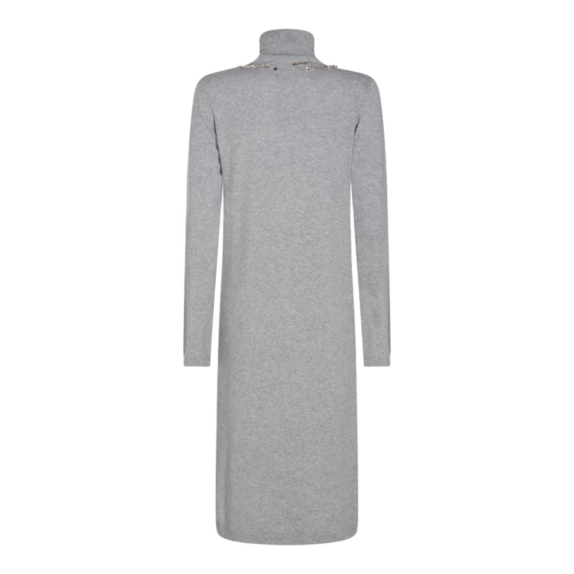 Fabiana Filippi Long Sleeve Turtleneck Dress With Subtle Embellishments