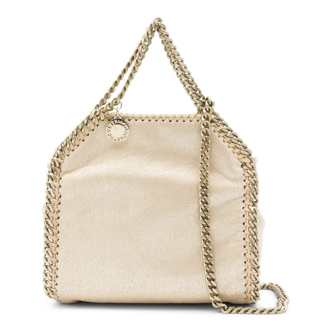 Stella Mccartney Compact Gold Faux Leather Tote