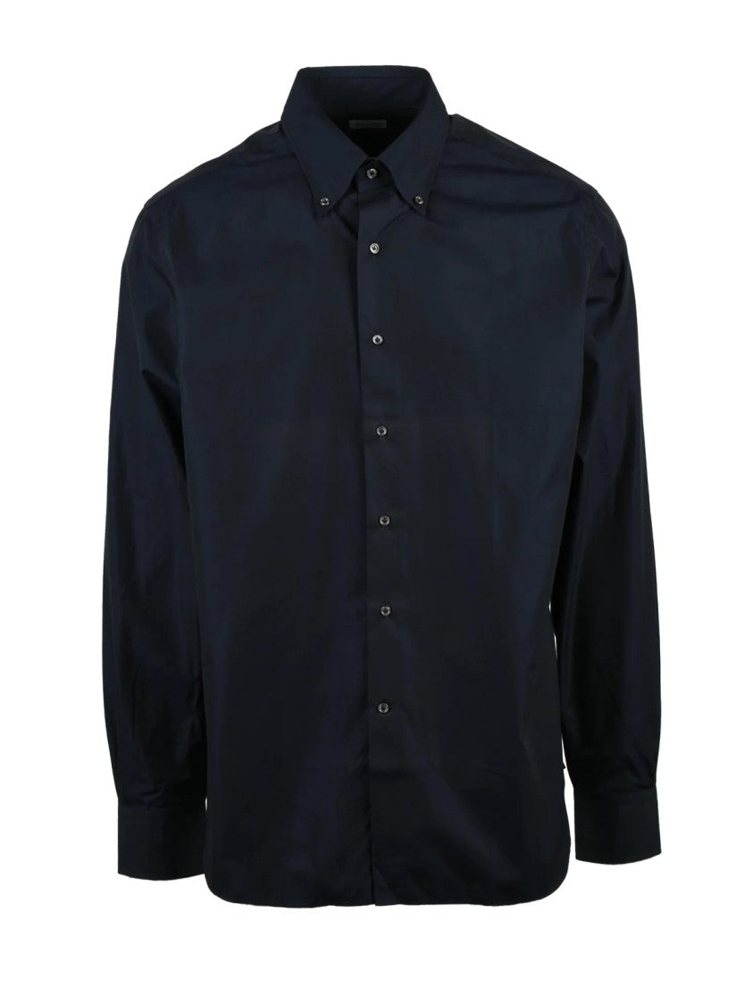 Alessandro Gherardi Midnight Blue Structured Cotton Shirt