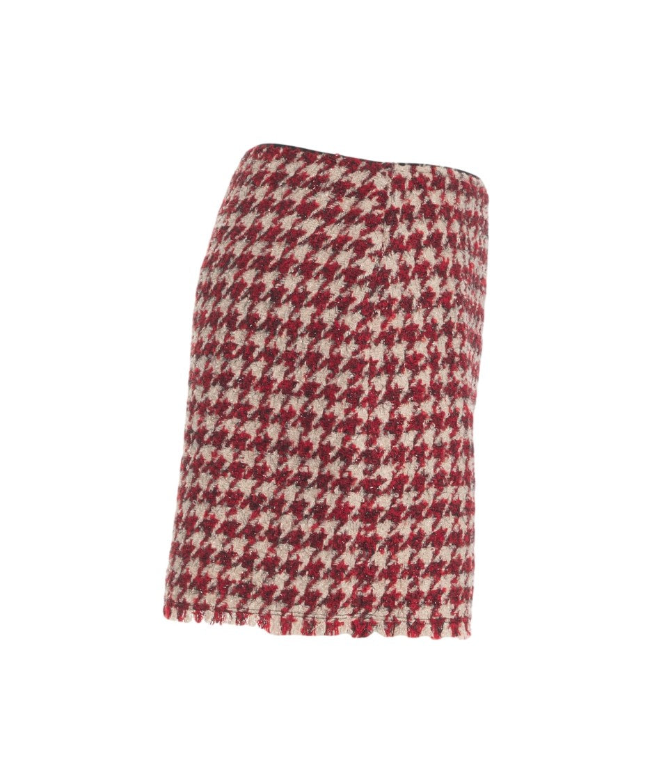 Liu Jo Mini Skirt With Houndstooth Pattern