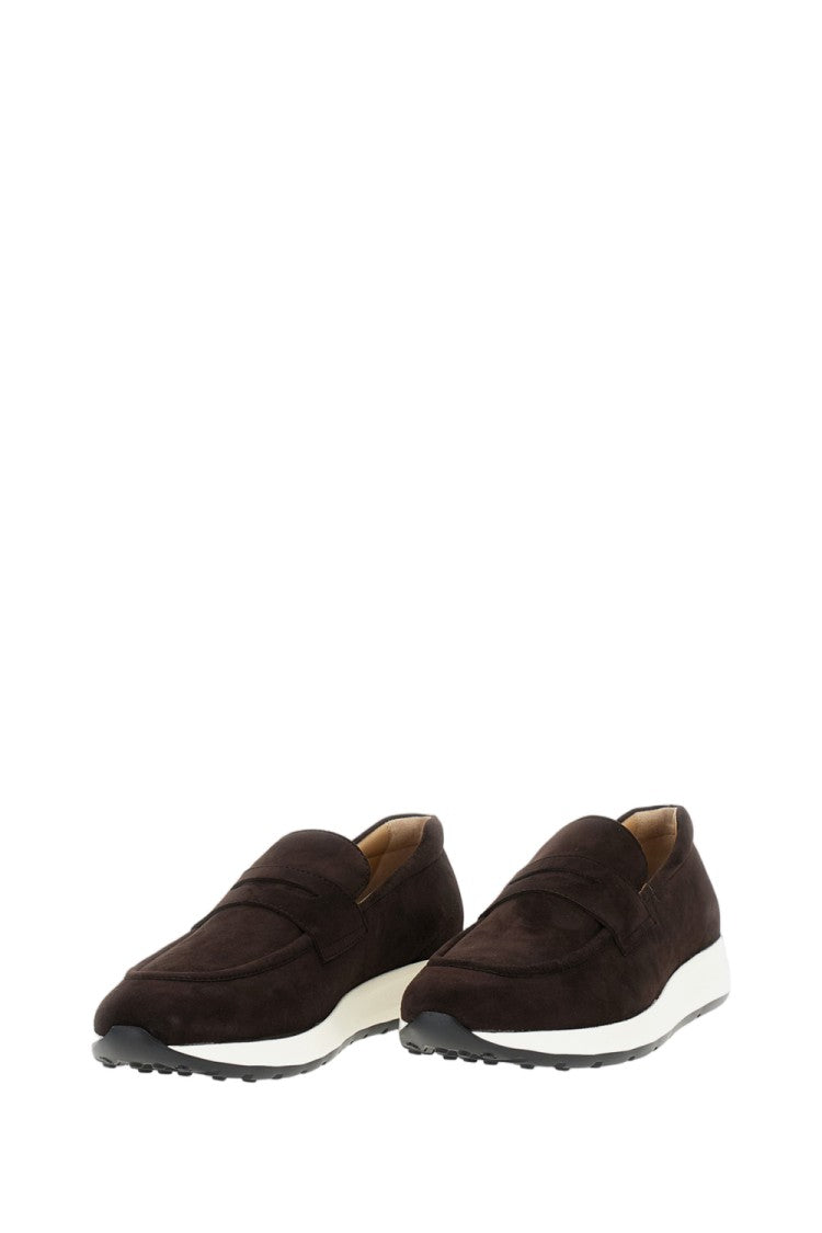 Tod's Red Hot Pashmy Suede Loafer-Sneakers