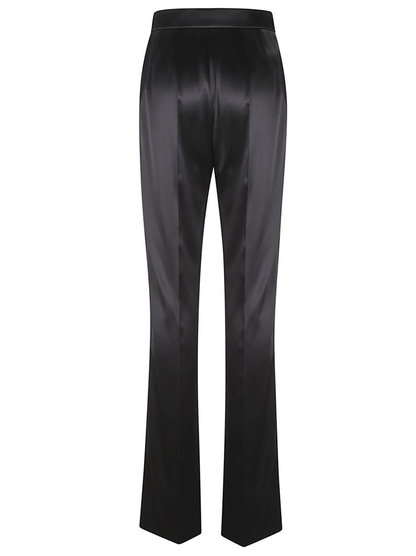 Valentino Garavani Tailored Flared Trousers With Satin Finish