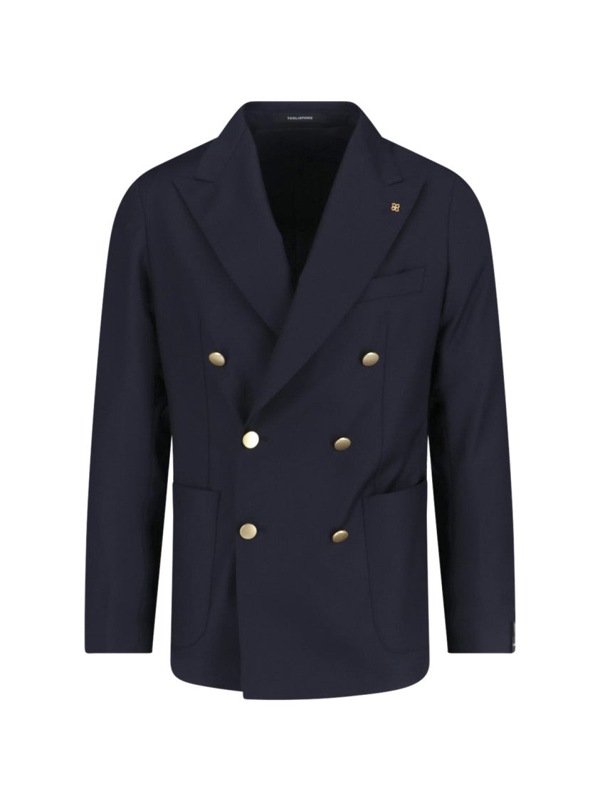 Tagliatore Double-Breasted Blazer – Blue