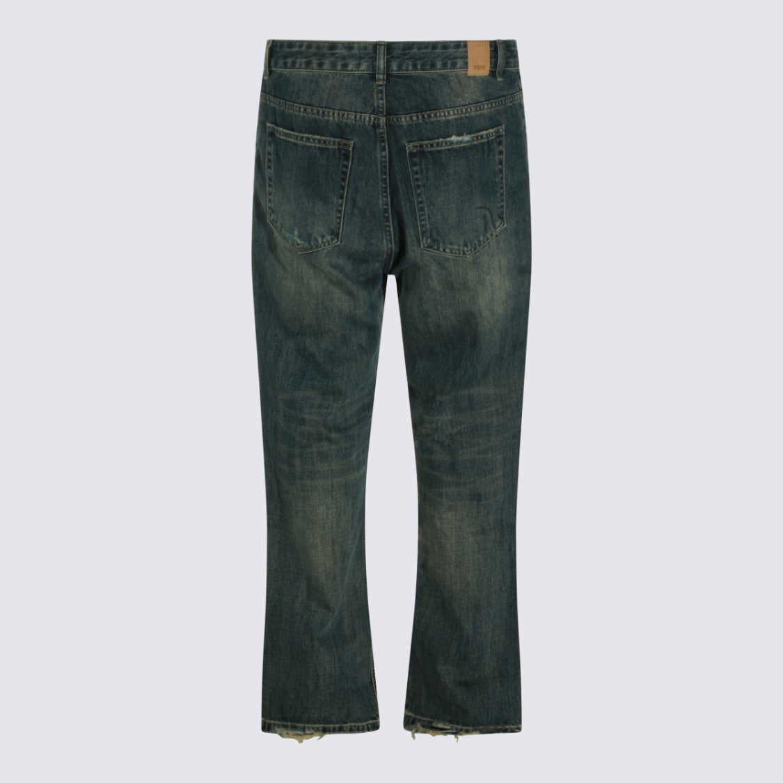 Found Distressed Vintage Jeans With Classic Five-Pocket Design