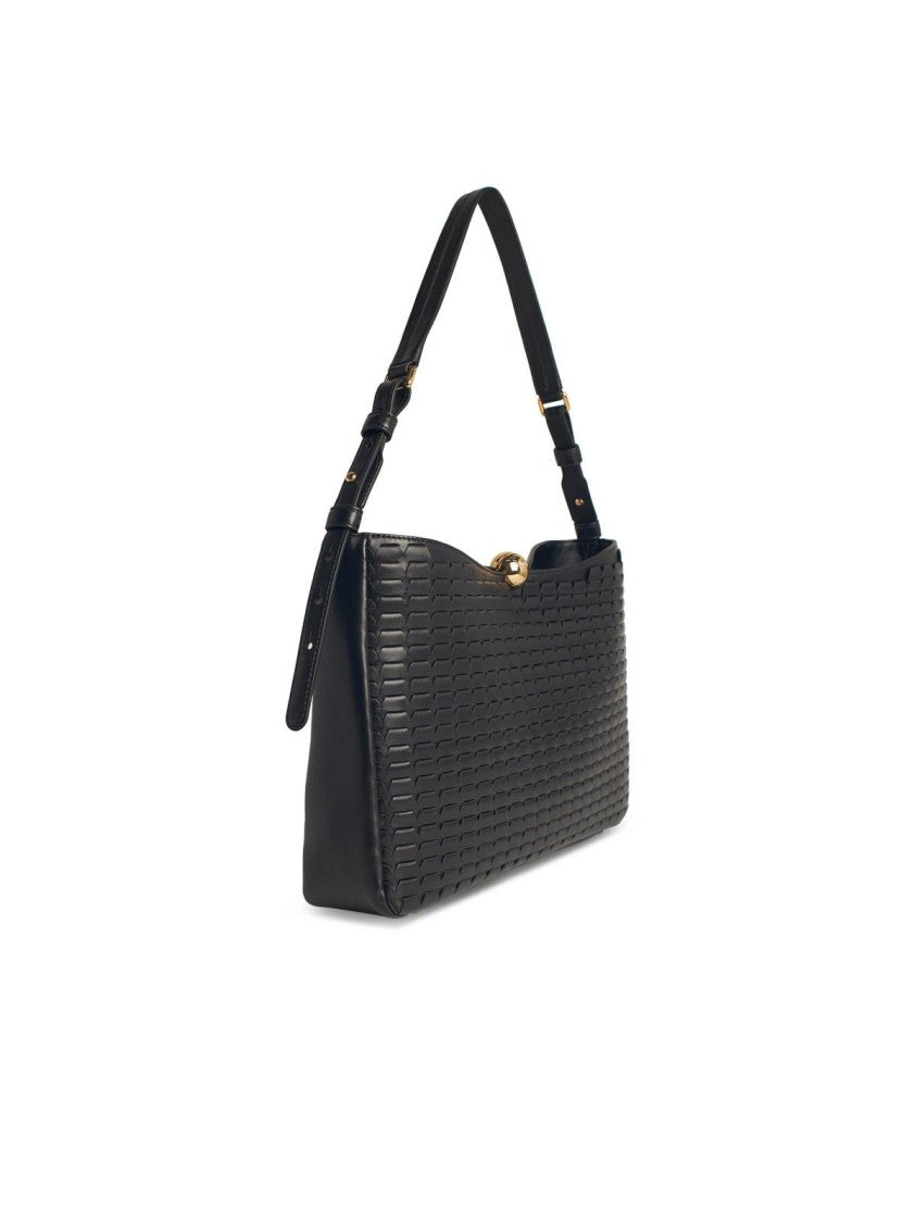 Furla Large 'Sfera Soft' Black Leather Bag