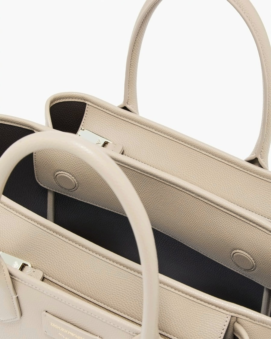 Emporio Armani Palmellato Finish Detachable Strap Shopper Bag