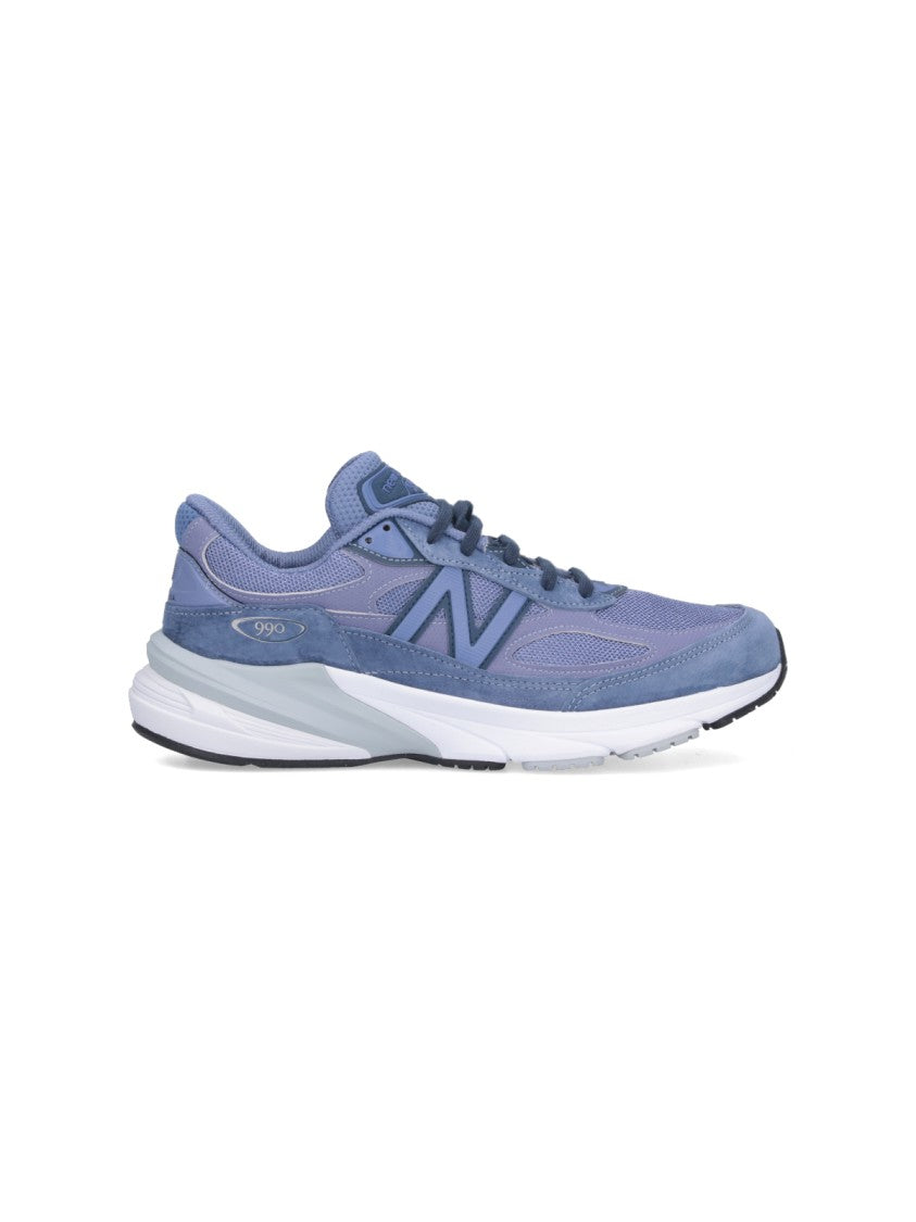 New Balance 990V6 Sneakers In Purple Suede And Mesh