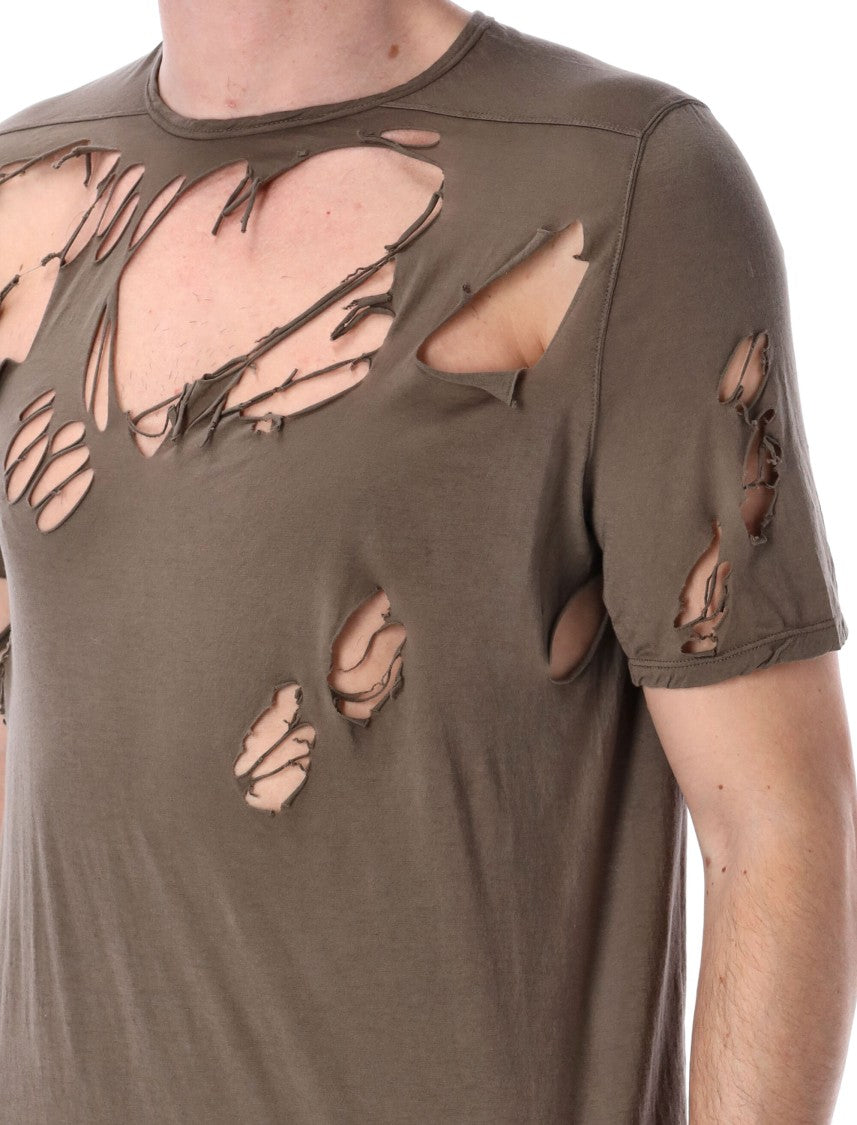 Drkshdw By Rick Owens Edgy Below-Hip T-Shirt