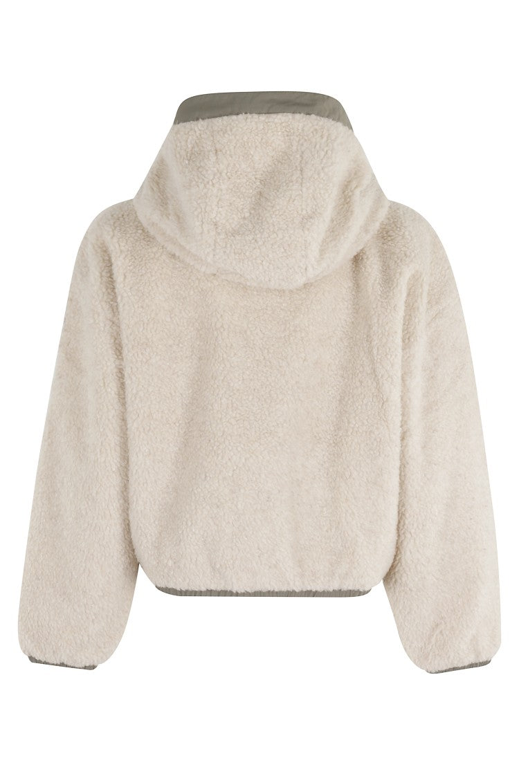 Canada Goose Reversible Fleece Bomber Jacket With Hood