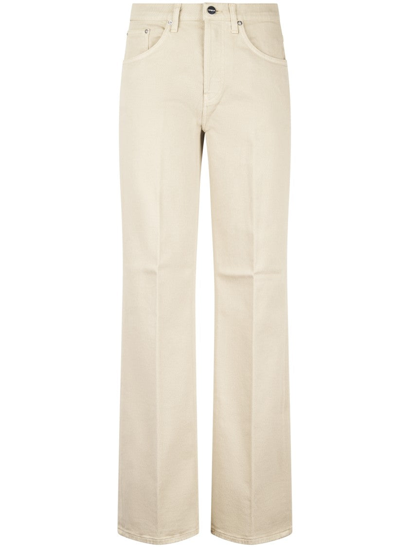 Dondup High-Waisted Wide-Leg Jeans With Five-Pocket Design