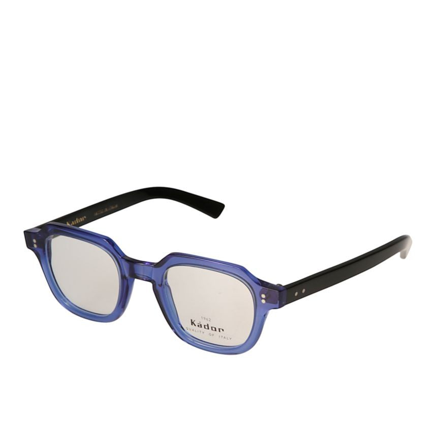 Kador K-Story/N Bold Rectangular Frame Sunglasses With Translucent Blue Front