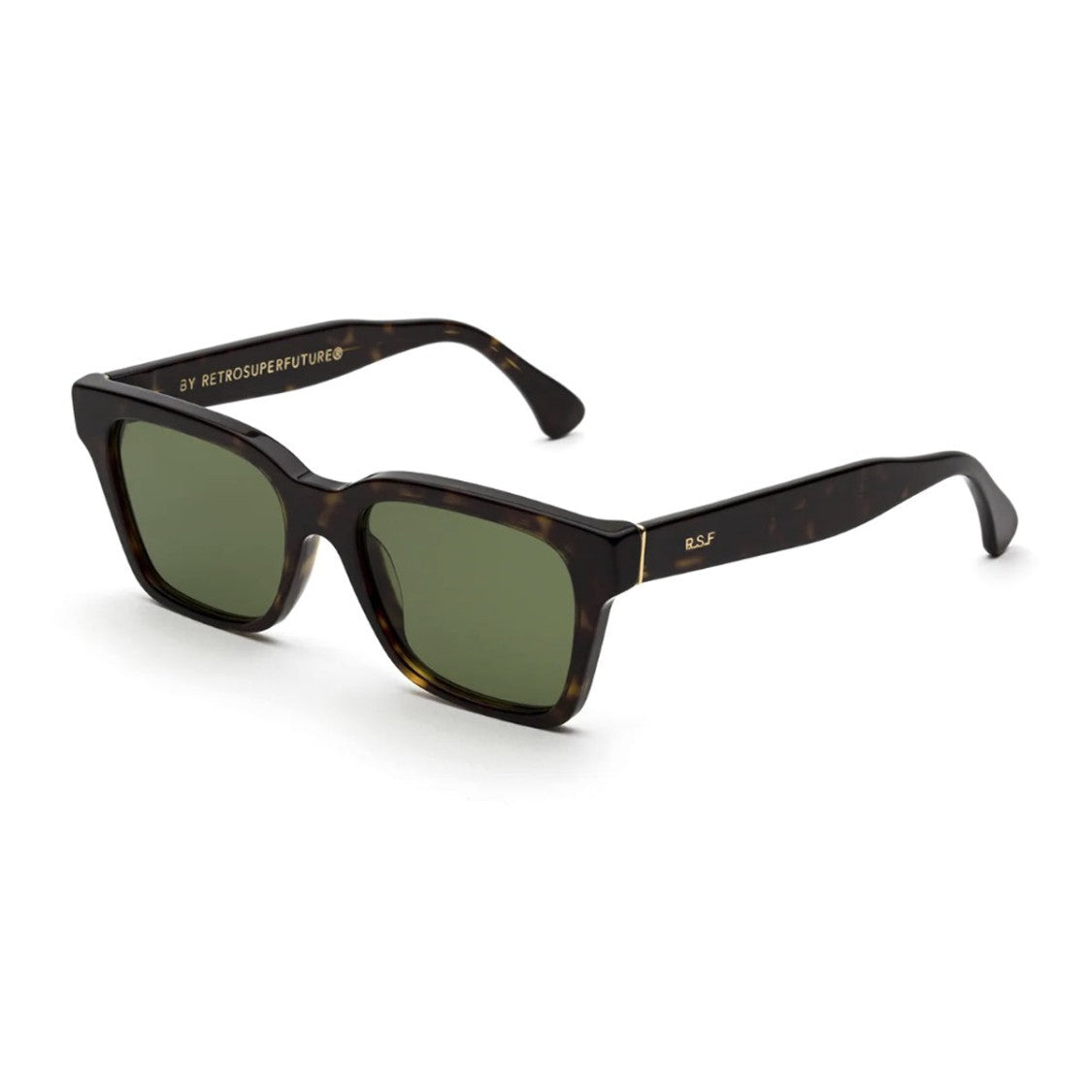 Retrosuperfuture Havana America Acetate Rectangular Sunglasses