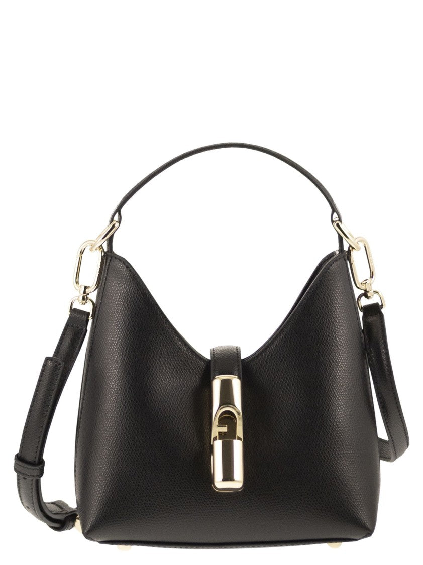 Furla Trapezoidal Mini Hobo Bag With Iconic Hardware