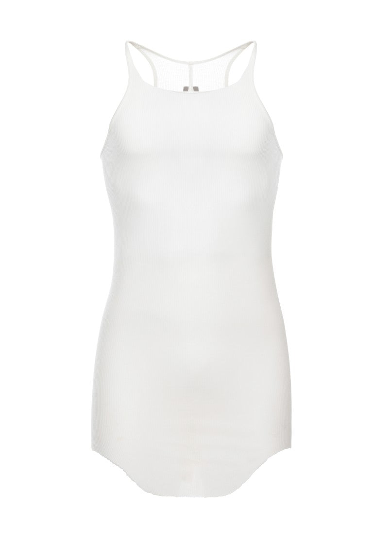Rick Owens White Tarp Rib Viscose-Blend Tank Top
