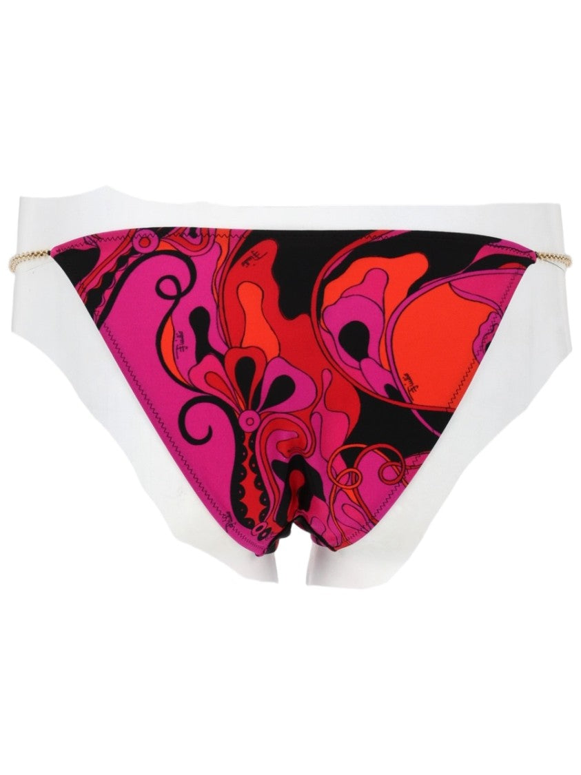Pucci Vibrant Abstract Print Chain Bikini