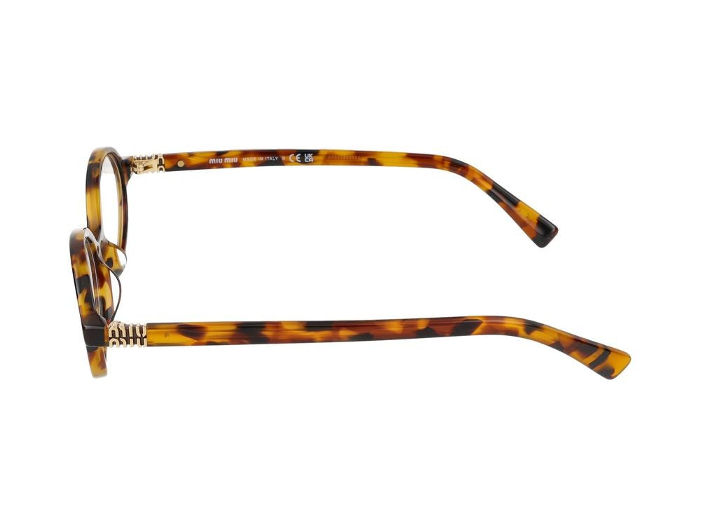 Miu Miu Tortoiseshell Round Acetate Eyeglasses