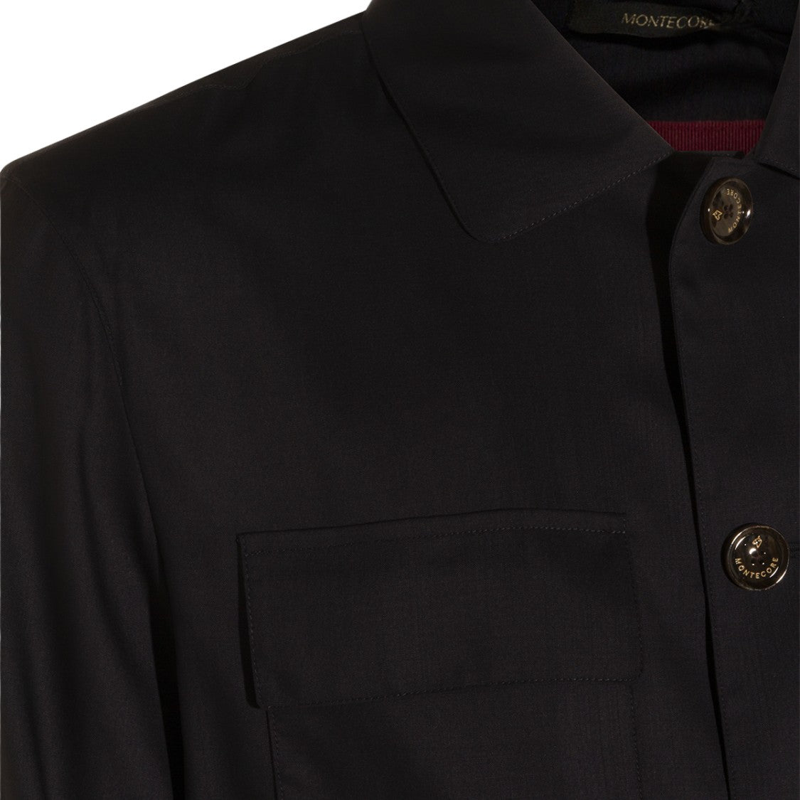 Montecore Black Jacket With Classic Collar