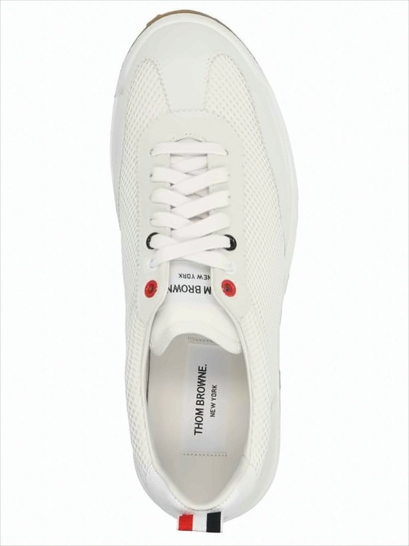 Thom Browne Sneaker With Leather And Mesh Accents