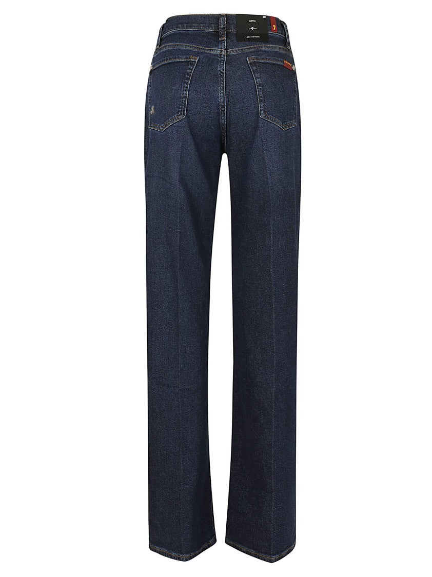 7 For All Mankind Dark Blue Lotta Bluecrest Flared Jeans