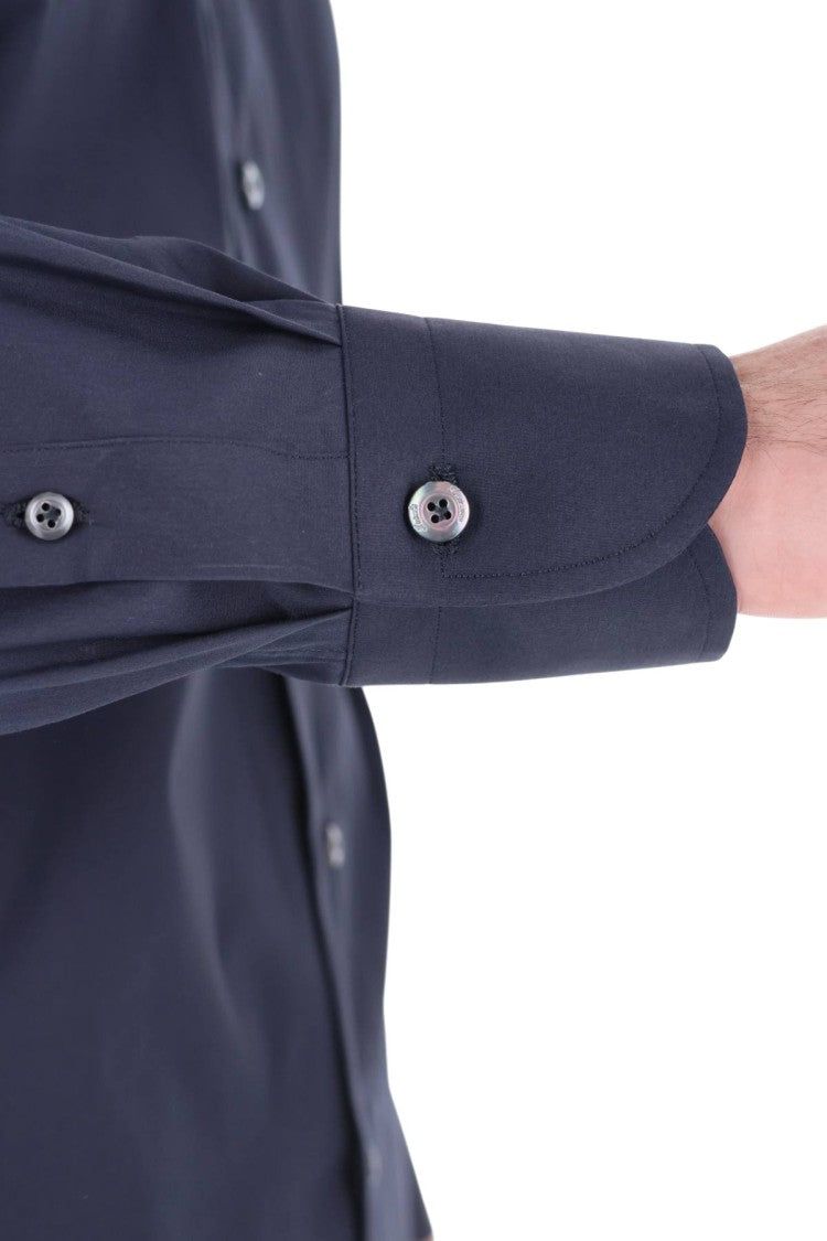 Finamore Napoli Poplin Stretch Cotton Shirt