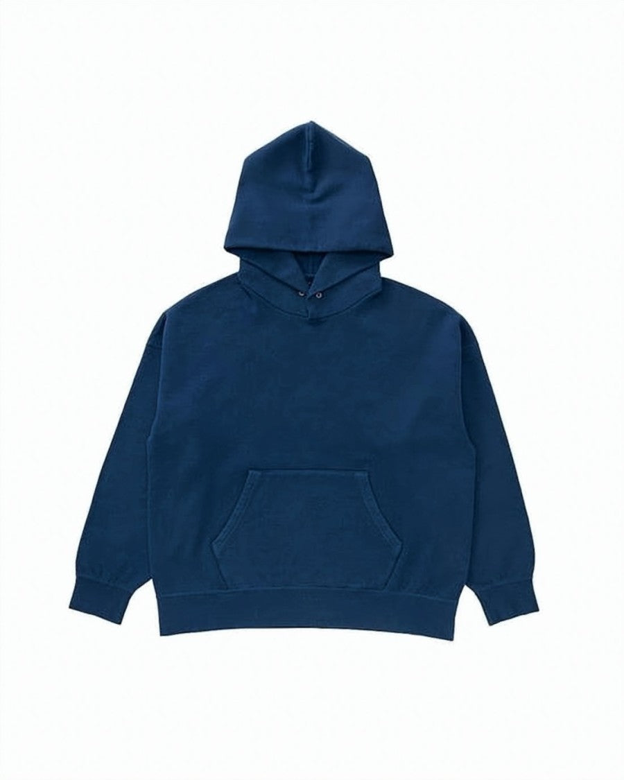 Visvim Relaxed Fit Blue Cotton Hoodie