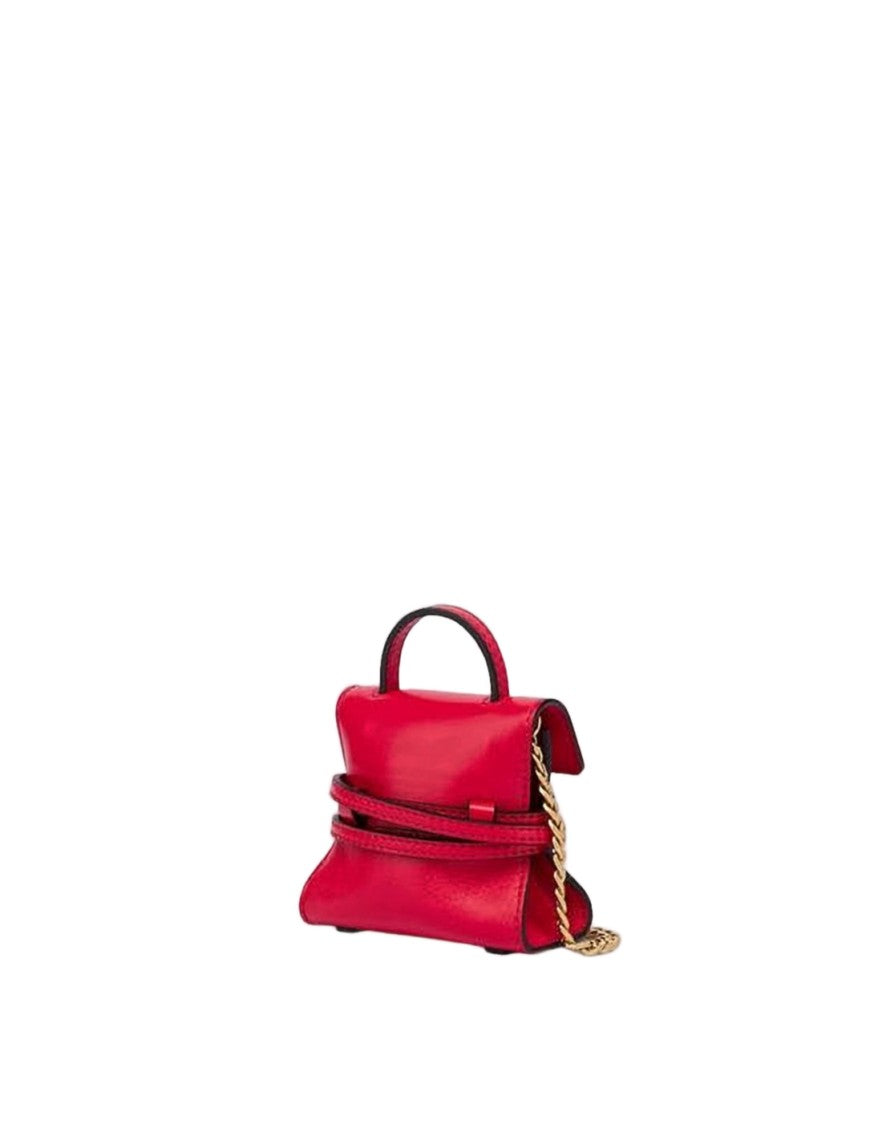 Moschino Compact Structured Lambskin Crossbody Bag