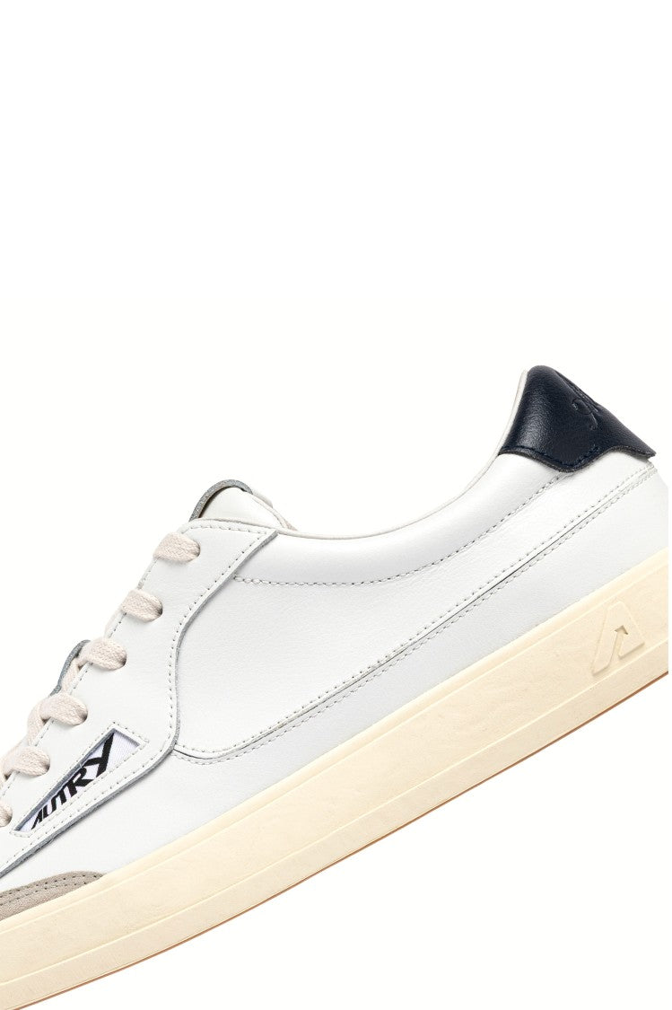 Autry Windscape Leather Blue Trim Sneakers