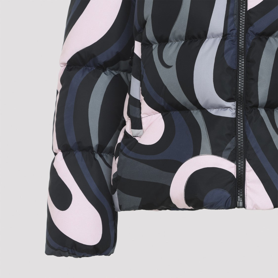 Pucci Abstract Swirl Pattern Puffer Coat