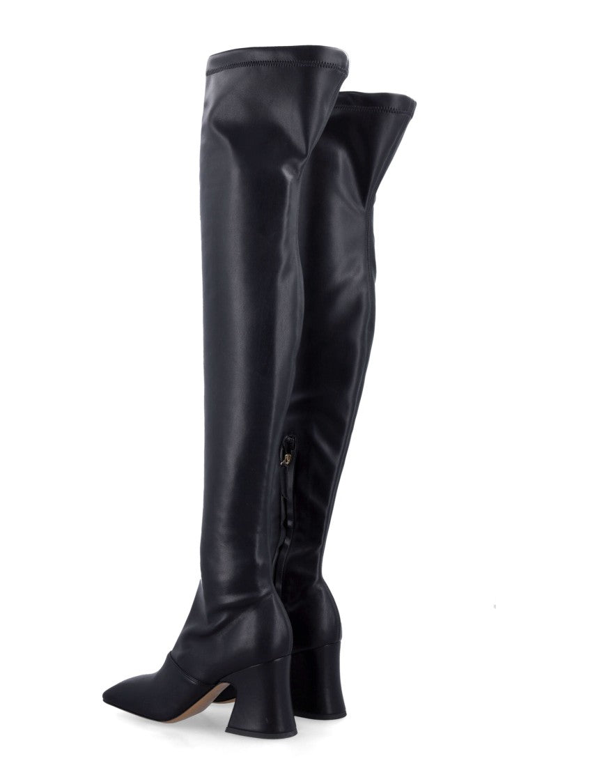 Chloé Janis Black Leather Block Heel Boots