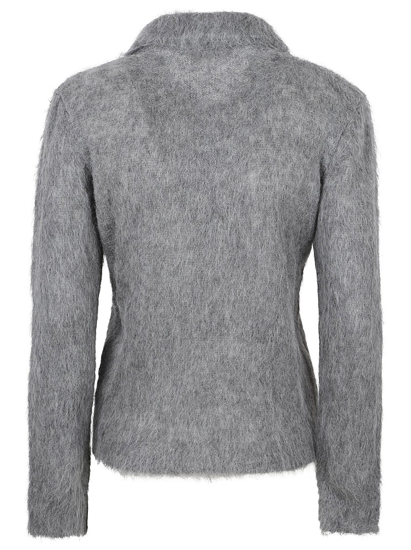 Chloé Alpaca Wool-Blend Knit Polo Shirt