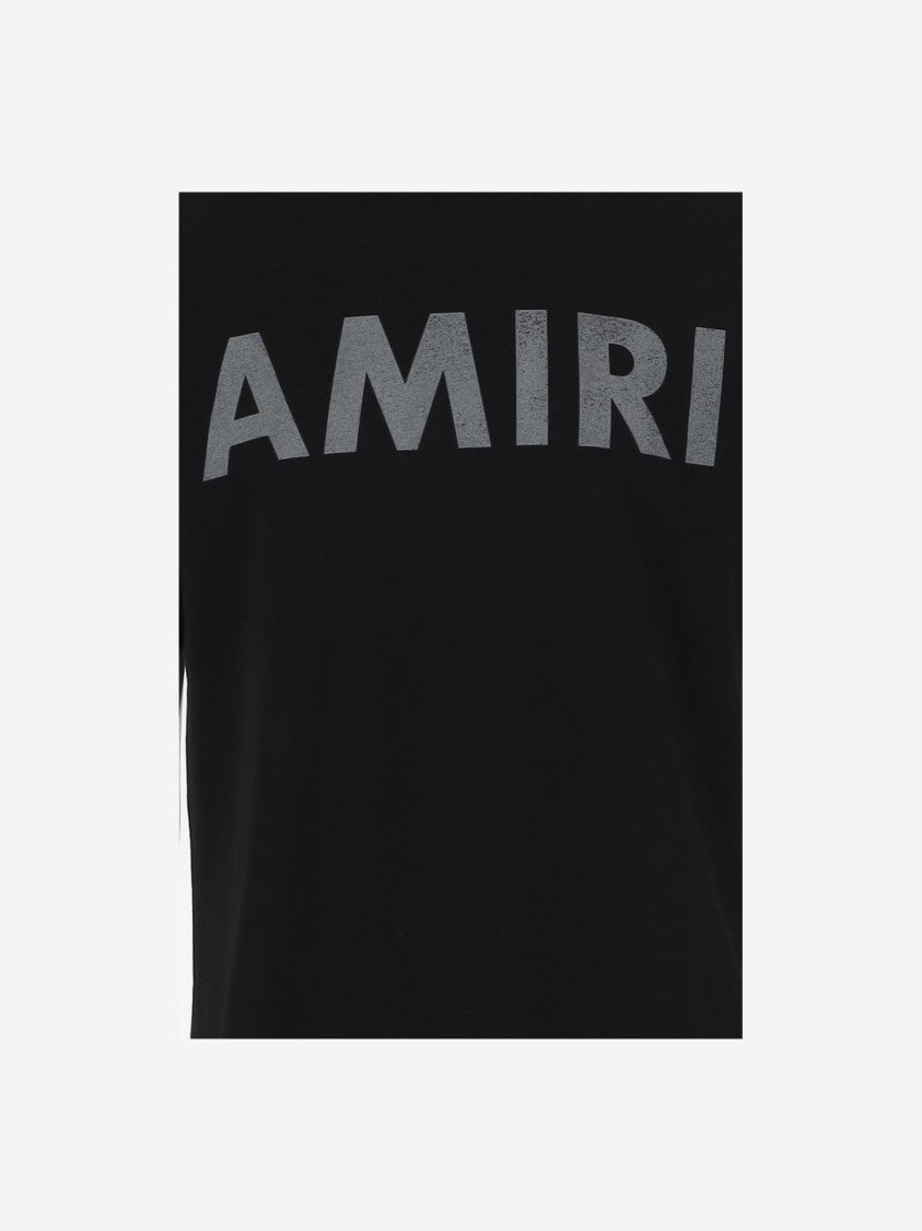 Amiri Cotton Crew Neck T-Shirt With Contrasting Logo Detail
