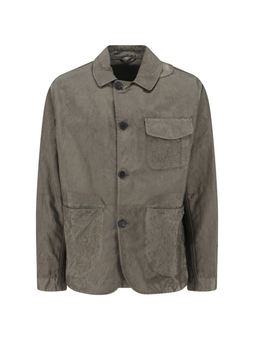 Massimo Osti Studio Structured Green Jacket With Minimalist Design