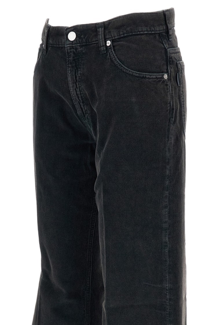 Haikure High-Rise Cotton Velvet Trousers With Five-Pocket Styling